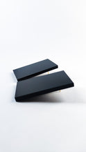 Load image into Gallery viewer, Black M rectangular earring