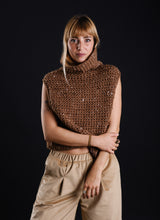 Load image into Gallery viewer, Crochet vest in brown