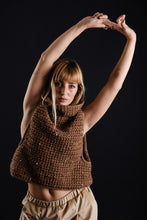 Load image into Gallery viewer, Crochet vest in brown