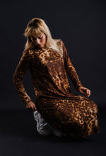 Load image into Gallery viewer, Leopard jersey long dress