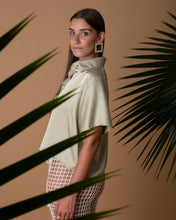 Load image into Gallery viewer, Light green cropped shirt