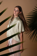 Load image into Gallery viewer, Light green cropped shirt
