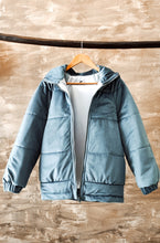 Load image into Gallery viewer, Puffer coat blue/silver
