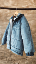 Load image into Gallery viewer, Puffer coat blue/silver