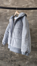 Load image into Gallery viewer, Silver Puffer in Velvet