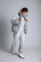Load image into Gallery viewer, Silver hoodie in velvet