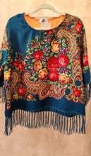 Load image into Gallery viewer, Blue scarf T-shirt