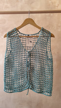 Load image into Gallery viewer, Crochet blue vest