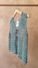 Load image into Gallery viewer, Crochet blue vest