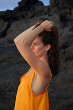Load image into Gallery viewer, Orange wide dress
