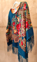 Load image into Gallery viewer, Blue scarf T-shirt