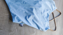 Load image into Gallery viewer, Crossed back swimsuit light blue