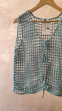 Load image into Gallery viewer, Crochet blue vest