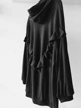 Load image into Gallery viewer, Ruffled hoodie dress