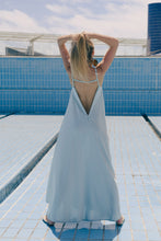 Load image into Gallery viewer, Mint long dress with V back