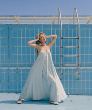 Load image into Gallery viewer, Mint long dress with V back