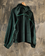 Load image into Gallery viewer, Dark green velvet blouse