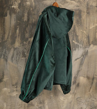 Load image into Gallery viewer, Dark green velvet blouse