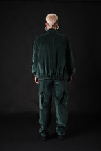 Load image into Gallery viewer, Green velvet bomber