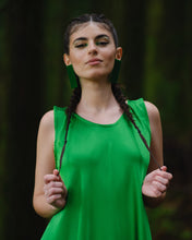 Load image into Gallery viewer, Ruffled circle green dress