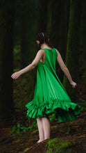 Load image into Gallery viewer, Ruffled circle green dress