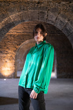 Load image into Gallery viewer, Green pleated janis shirt
