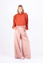 Load image into Gallery viewer, Pink velvet wide pants