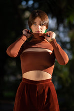 Load image into Gallery viewer, Brown crop top