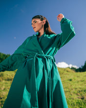 Load image into Gallery viewer, Oversize Long green coat