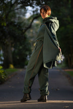 Load image into Gallery viewer, Jersey green flowy coat