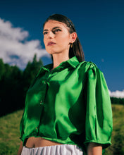 Load image into Gallery viewer, Silk green jane shirt