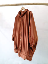 Load image into Gallery viewer, Velvet pleated big bomber terracotta