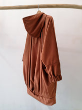 Load image into Gallery viewer, Velvet pleated big bomber terracotta