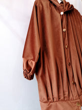 Load image into Gallery viewer, Velvet pleated big bomber terracotta