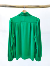 Load image into Gallery viewer, Green pleated janis shirt