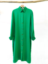 Load image into Gallery viewer, Green long dress shirt