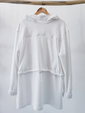 Load image into Gallery viewer, Oversized Hoodie dress in white