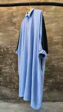 Load image into Gallery viewer, Oversized shirt dress in blue