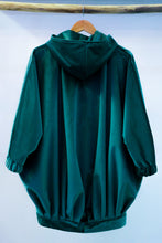 Load image into Gallery viewer, Petrol blue velvet big bomber jacket