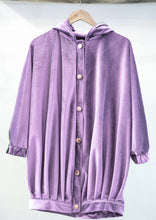 Load image into Gallery viewer, Lilac velvet big bomber
