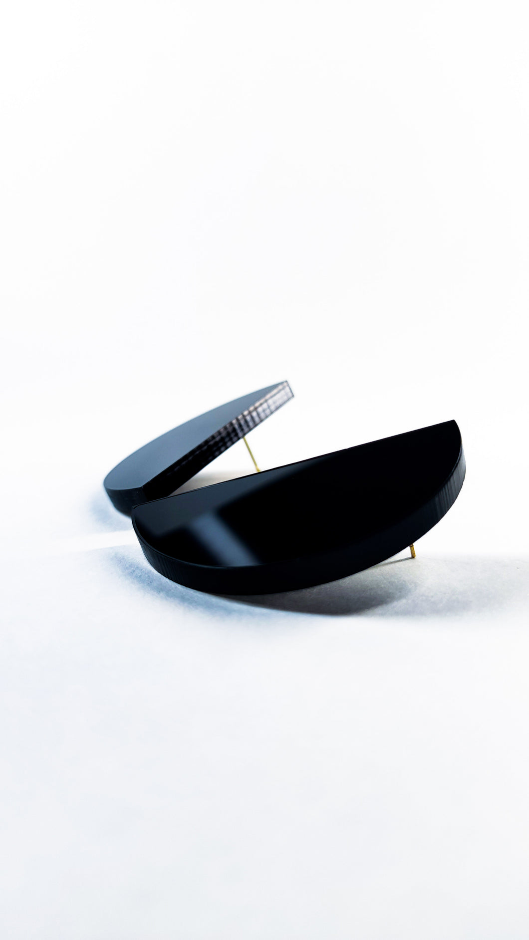 Black half circle