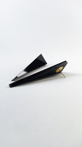 Black vertical earrings