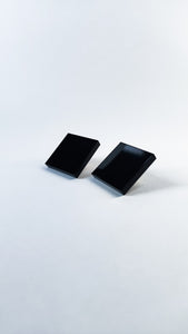 Black square earring