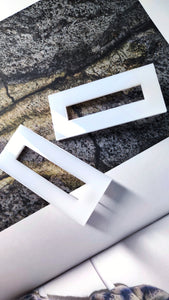 Cutted large rectangular WHITE