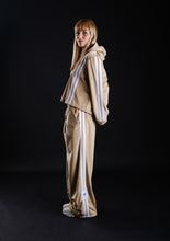 Load image into Gallery viewer, Velvet Hoodie with stripes
