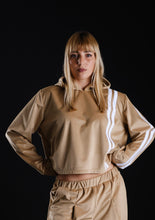 Load image into Gallery viewer, Velvet Hoodie with stripes
