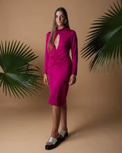 Load image into Gallery viewer, Fuchsia drop dress
