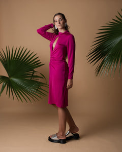 Fuchsia drop dress