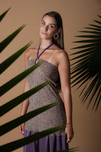 Transparent dress with ruffled