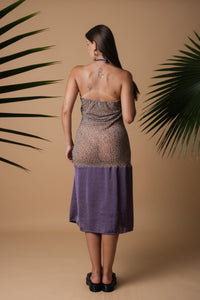 Transparent dress with ruffled